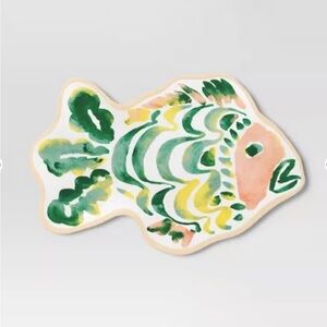 THRESHOLD NWT fish figural melamine serving platter -17”